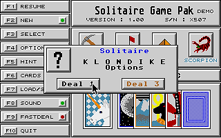 Solitaire Game Pack atari screenshot